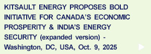 Kitsault Energy Proposes Bold Initiative for Canada’s Economic Prosperity and India’s Energy Security